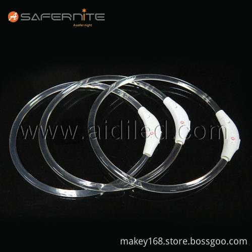 Tpu Tube Glow Flashing Dog Collar
